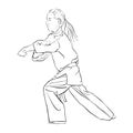 Young karate girl