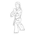 Young karate girl