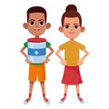 Young kids avatar carton character