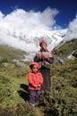 Young kids in mountain, Nepal