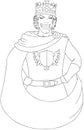 Young King With Crown Coloring Page