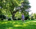 Young lad about to kick soccer ball Royalty Free Stock Photo