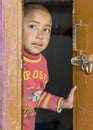 Young ladakhi girls in Thardot Choeling Nunnery, India Royalty Free Stock Photo