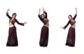 The young lady dancing traditional azeri dance Royalty Free Stock Photo