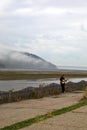 Young lady playing the guitare in Baie-Saint-Paul, Charlevoix, Q