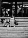 young lady at Venice train station