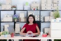 Young lady working at home office Royalty Free Stock Photo