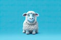 A young lamb on a white background - sheep