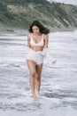 Young latin girl in bikini posing on the beach Royalty Free Stock Photo