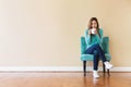 Young latina woman drinking coffee Royalty Free Stock Photo