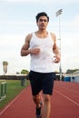 Young latino male athlete, running Royalty Free Stock Photo