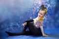 Young little girl in dance costume Royalty Free Stock Photo