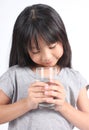 Young little girl drinking water. Royalty Free Stock Photo