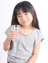 Young little girl drinking water. Royalty Free Stock Photo