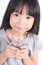 Young little girl drinking water. Royalty Free Stock Photo