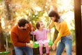 Young little girl having fun on the swing Royalty Free Stock Photo