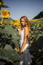 Nature, landscape, family, flowers, background, portrait, model, young, field, sunflower, healthy, woman, natural, happy, attracti