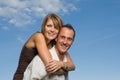 Young lovers piggy back Royalty Free Stock Photo