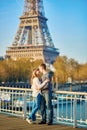 Young loving couple in Paris Royalty Free Stock Photo
