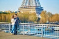 Young loving couple in Paris Royalty Free Stock Photo