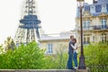 Young loving couple in Paris Royalty Free Stock Photo