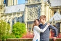 Young loving couple in Paris Royalty Free Stock Photo