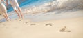 Young loving couple on wedding day on tropical beach Royalty Free Stock Photo