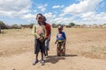 Young Maasai children in their village