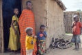 Young Maasai children in their village