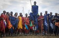 Young maasai warrior jumping