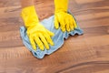 Young maid cleaning floor Royalty Free Stock Photo