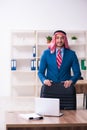 Young male arab employee working in office Royalty Free Stock Photo