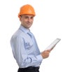 Young male architect wearing helmet Royalty Free Stock Photo