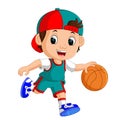 Young male basketball player