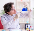 Young male biochemist working in the lab Royalty Free Stock Photo