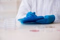 Young male chemist working in the lab Royalty Free Stock Photo