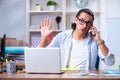 Young male designer working in the office Royalty Free Stock Photo