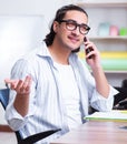 Young male designer working in the office Royalty Free Stock Photo