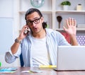 Young male designer working in the office Royalty Free Stock Photo