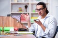 Young male designer working in the office Royalty Free Stock Photo