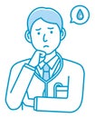 Young male doctor gesture variation illustration | upset, unhappy