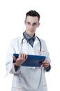 Young male doctor in glasses. Royalty Free Stock Photo