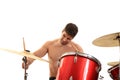 Young male drummer Royalty Free Stock Photo