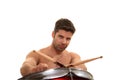 Young male drummer Royalty Free Stock Photo