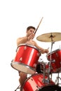 Young male drummer Royalty Free Stock Photo