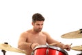 Young male drummer Royalty Free Stock Photo