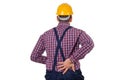 Young male engineer having backpain Royalty Free Stock Photo