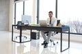 Young male entrepreneur working at his office Royalty Free Stock Photo