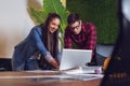 Young male and female architects working on a project together. - Image Royalty Free Stock Photo