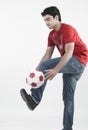 Young male footballer Royalty Free Stock Photo